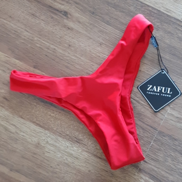 Zaful Other - Nwt zaful red super cheeky bikini bottom small